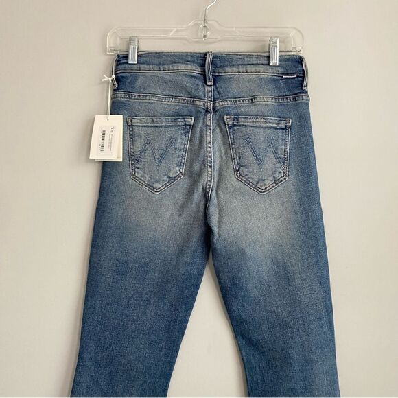 MOTHER The Insider High-rise Crop Step Fray Hem Jeans Size 24 NWT - Picture 7 of 10